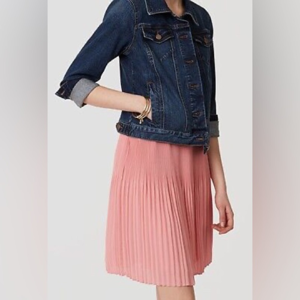 LOFT Women’s Fluid Pleated Skirt Size 2 - Cherry Pink